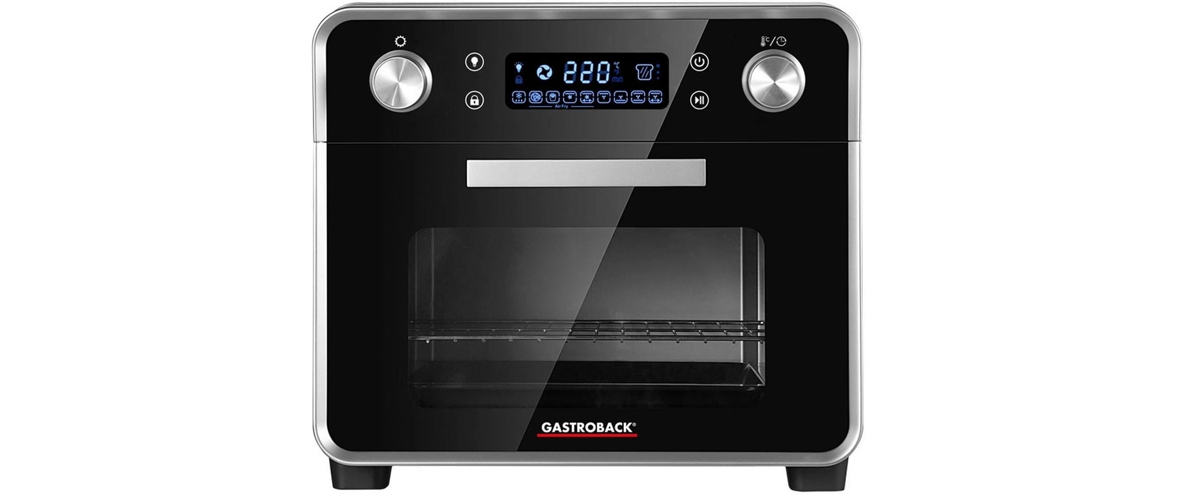 Gastroback Backofen Design Ofen Air Fry & Pizza 22 l, Schwarz Gastroback Backofen Design Ofen Air Fry & Pizza 22 l, Schwarz