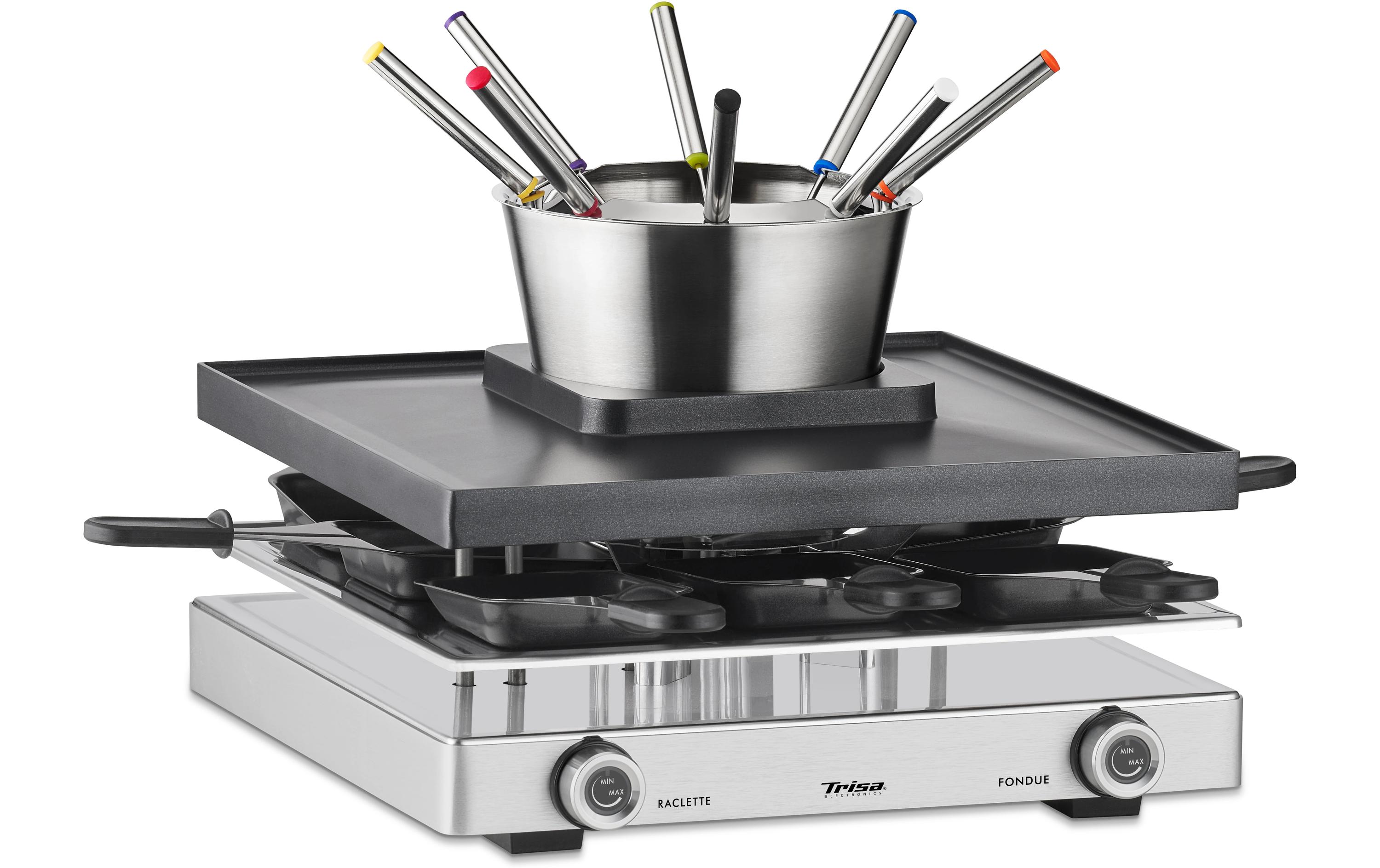 Trisa Raclette-Kombination Fondue Fusion 8 Personen Trisa Raclette-Kombination Fondue Fusion 8 Personen