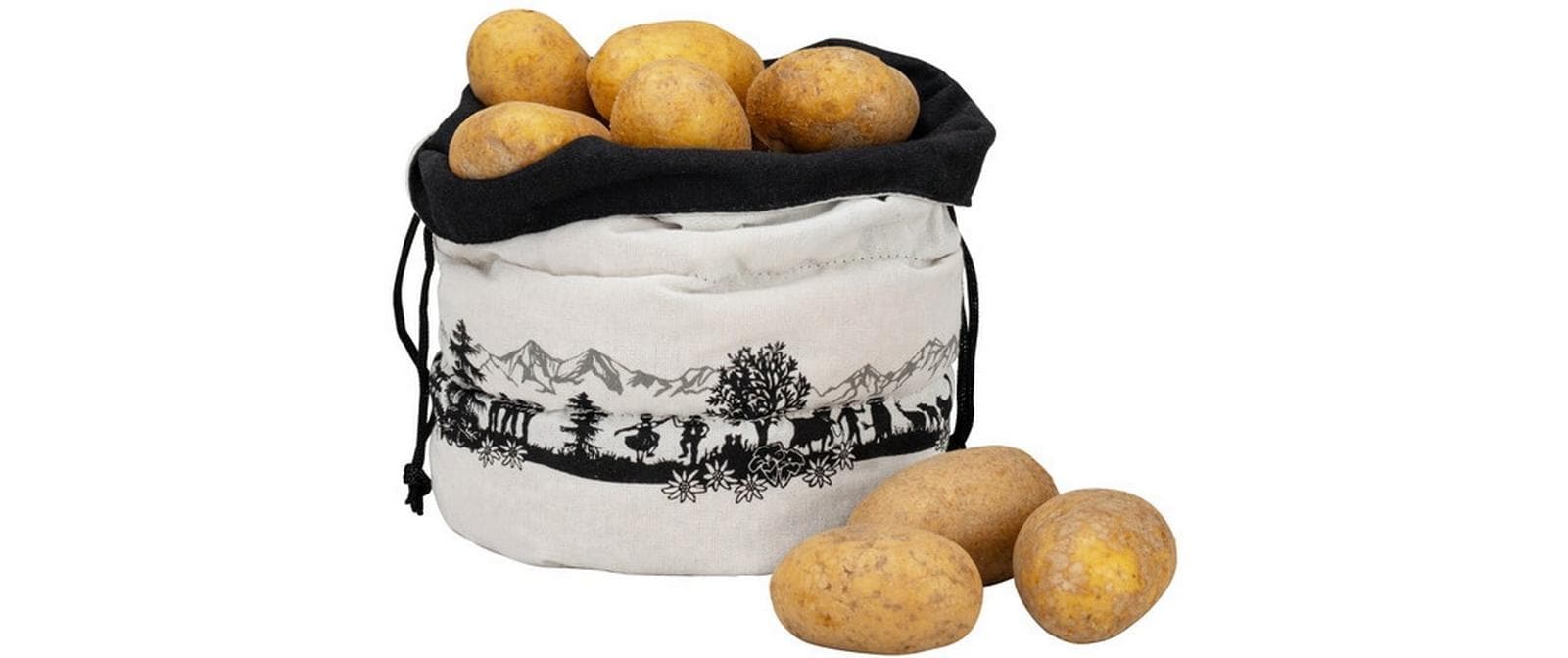Nouvel Kirschkernkartoffeltasche «Alpfest» Beige/Schwarz
