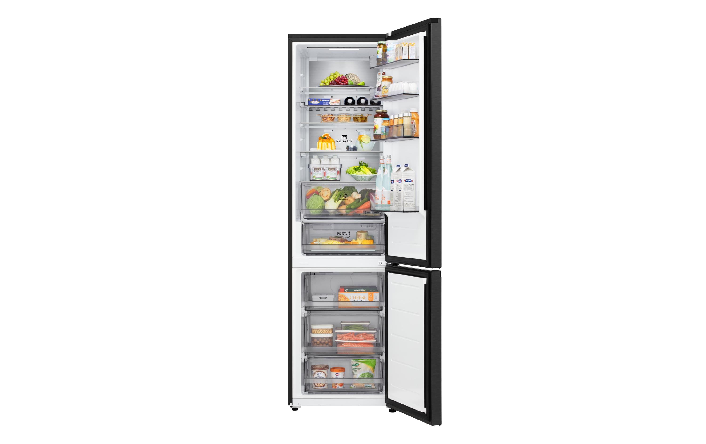 LG Kühl-Gefrierkombination GBBS524AEV Schwarz, Wechselbar
