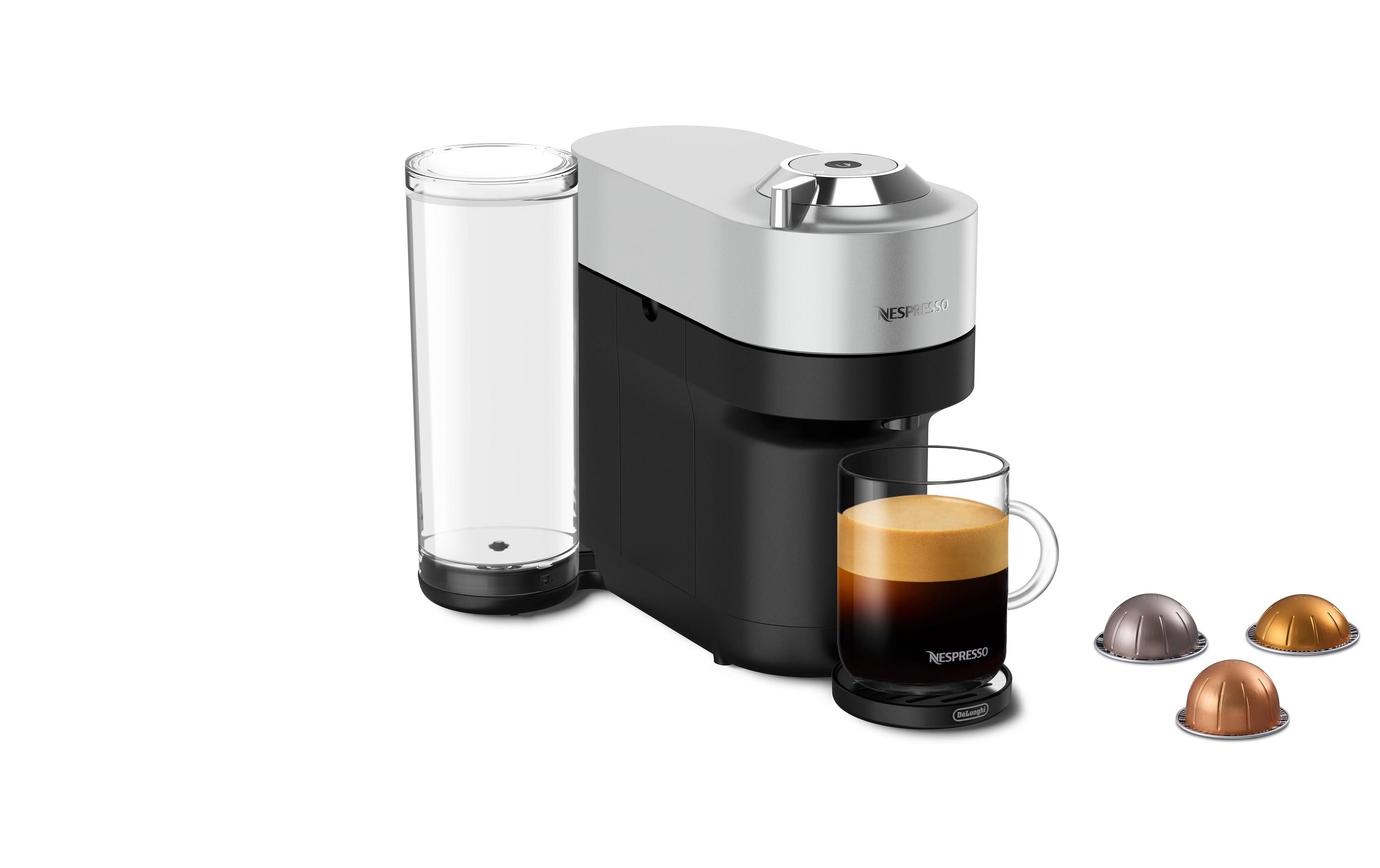 De'Longhi Kaffeemaschine Nespresso Vertuo Pop+ Silber De'Longhi Kaffeemaschine Nespresso Vertuo Pop+ Silber