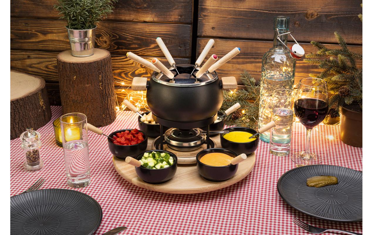 Nouvel Fondue-Set 21 Teile, Schwarz