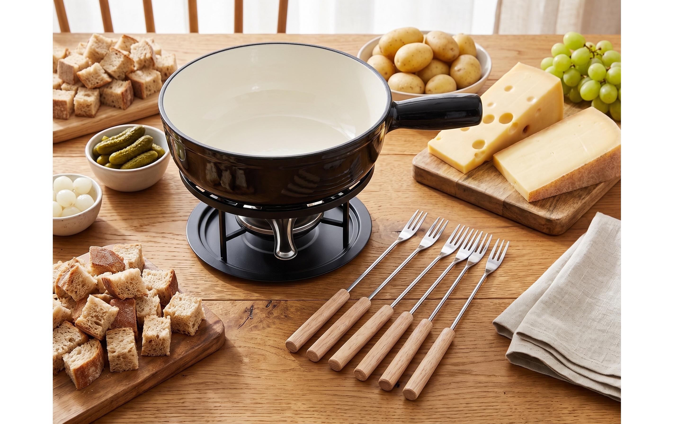 COCON Käsefondue-Set 6 Personen, Schwarz