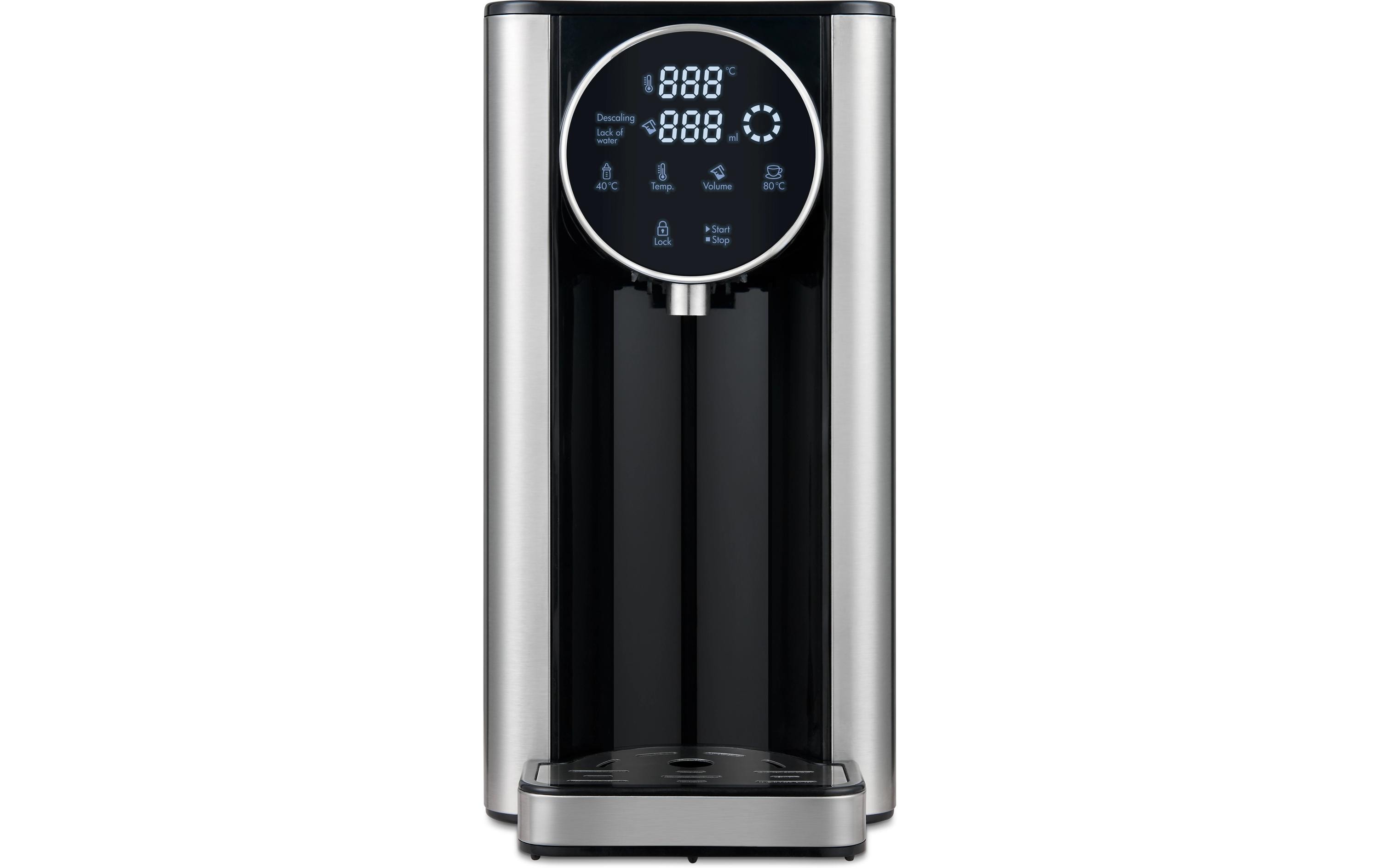 Trisa Heisswasserspender Silver Stream 2.7 l, Schwarz/Silber