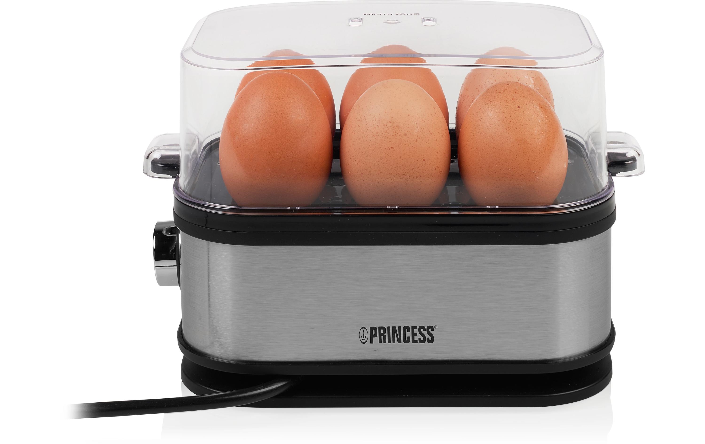 Princess Eierkocher 262046 6 Eier, Schwarz/Silber