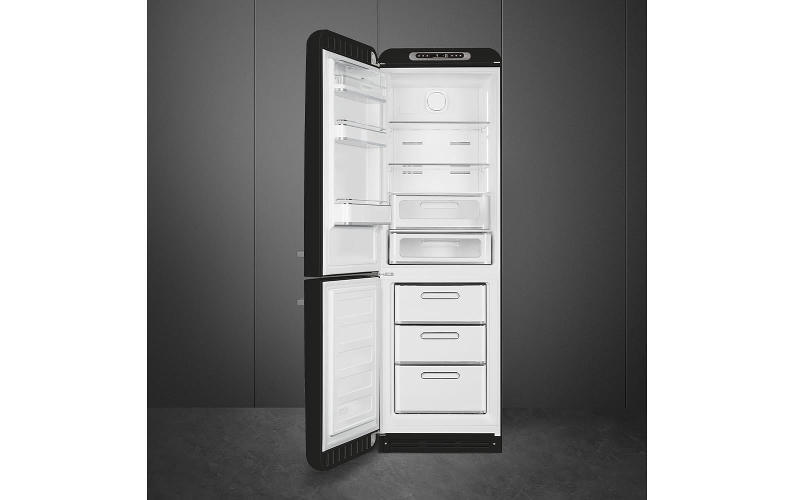 SMEG Kühl-Gefrierkombination FAB32LBL6 Schwarz, Links