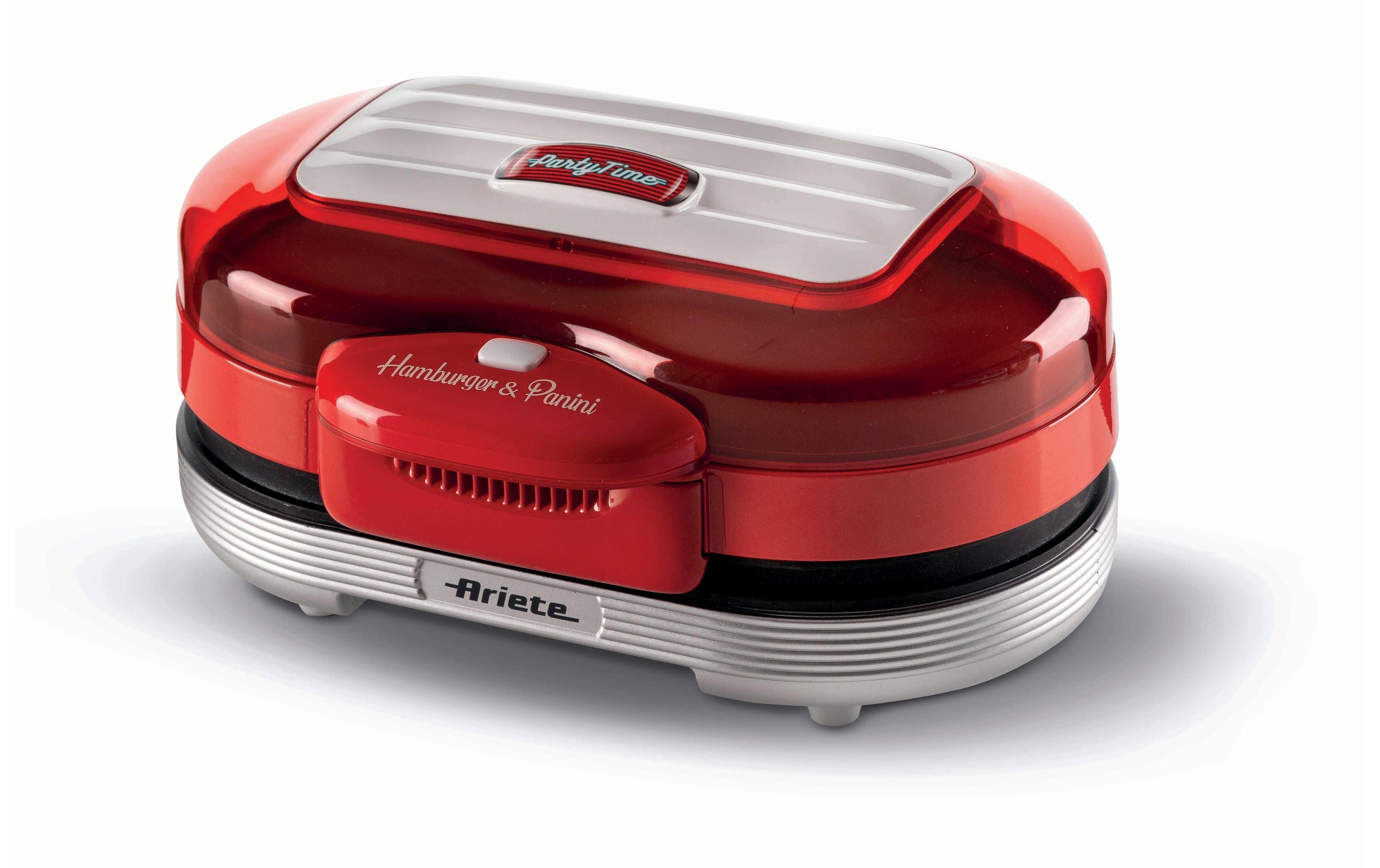 Ariete Hamburger-Grill Party Time ARI-205-RD 1200 W, Rot/Weiss