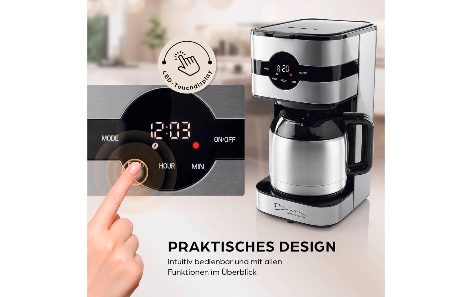Barista Filterkaffeemaschine 30382 Schwarz/Silber/Edelstahl