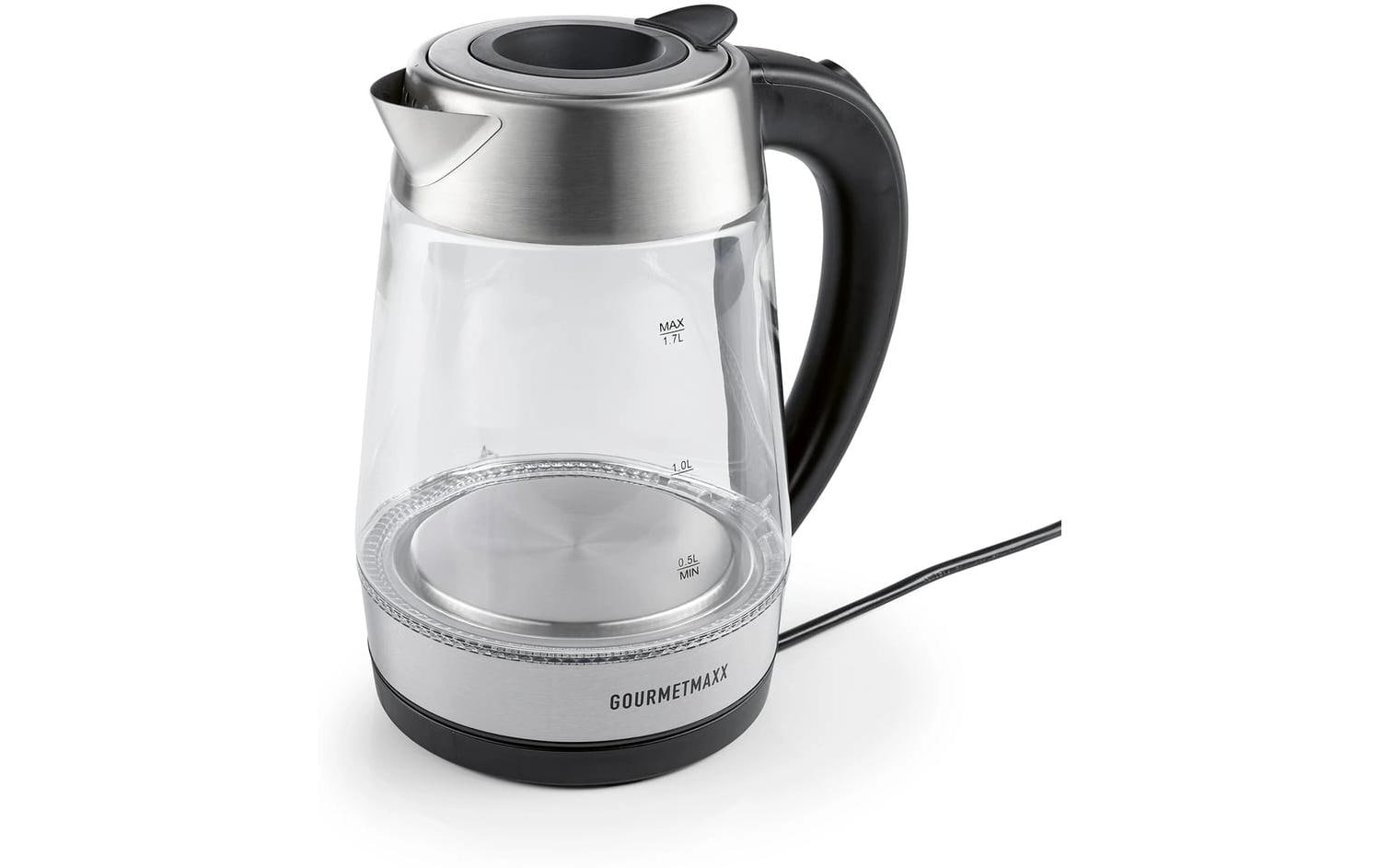 GOURMETmaxx Wasserkocher 2200 W 1.7 l, Transparent