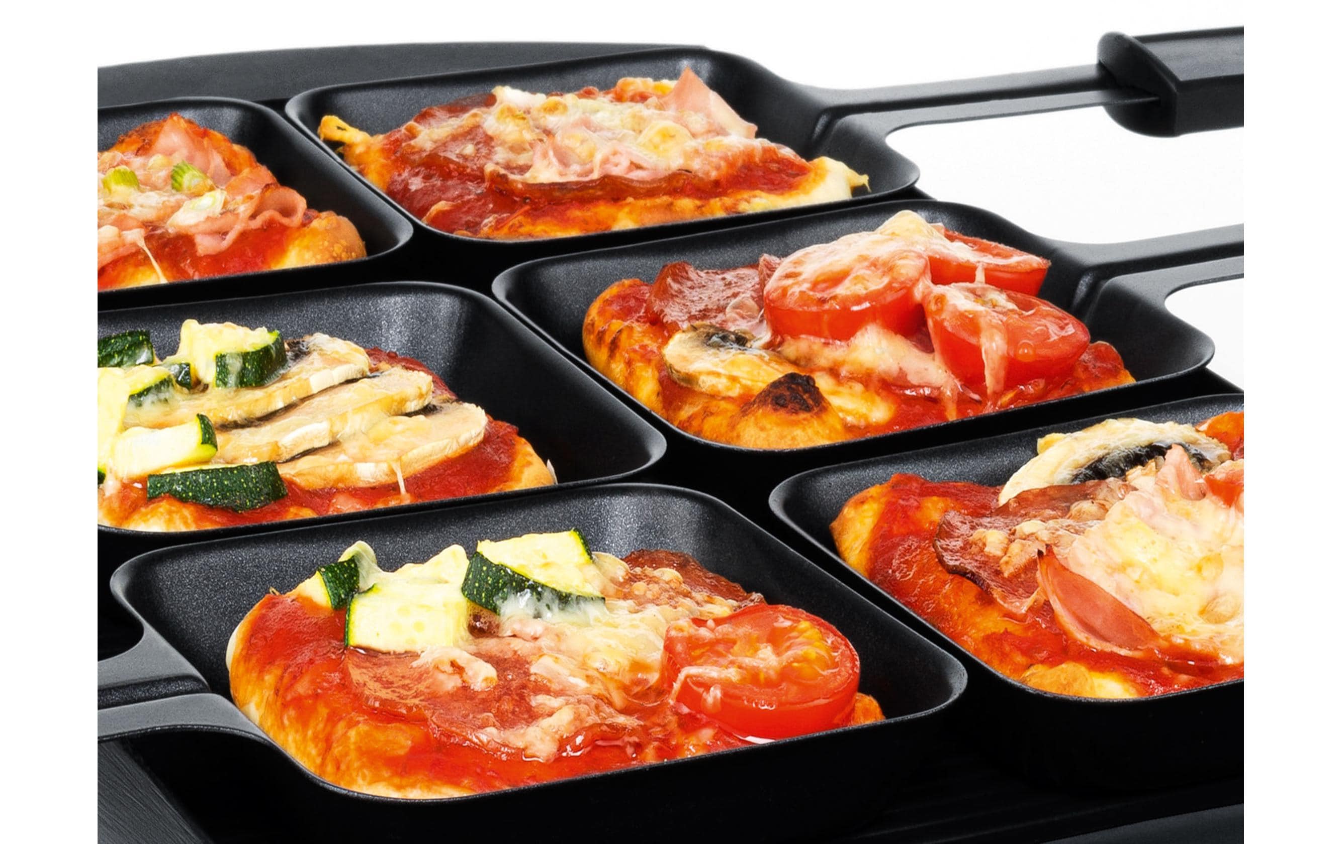 Steba Pizza-Raclette RC6 Schwarz 1500 W Alu-Druckguss