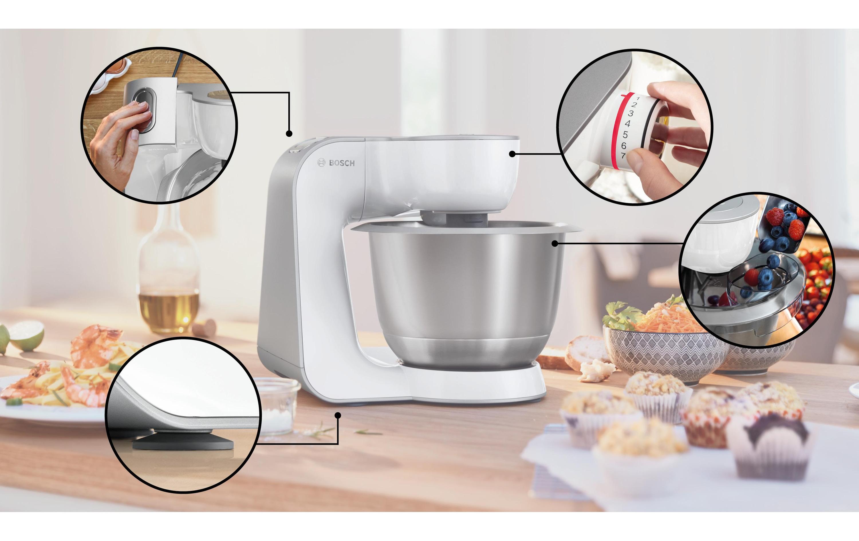 Bosch Küchenmaschine Serie 4 MUM 5 Silber/Weiss