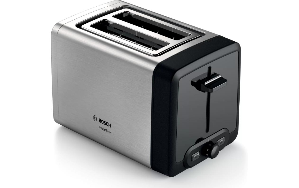 Bosch Toaster DesignLine Schwarz/Silber Bosch Toaster DesignLine Schwarz/Silber