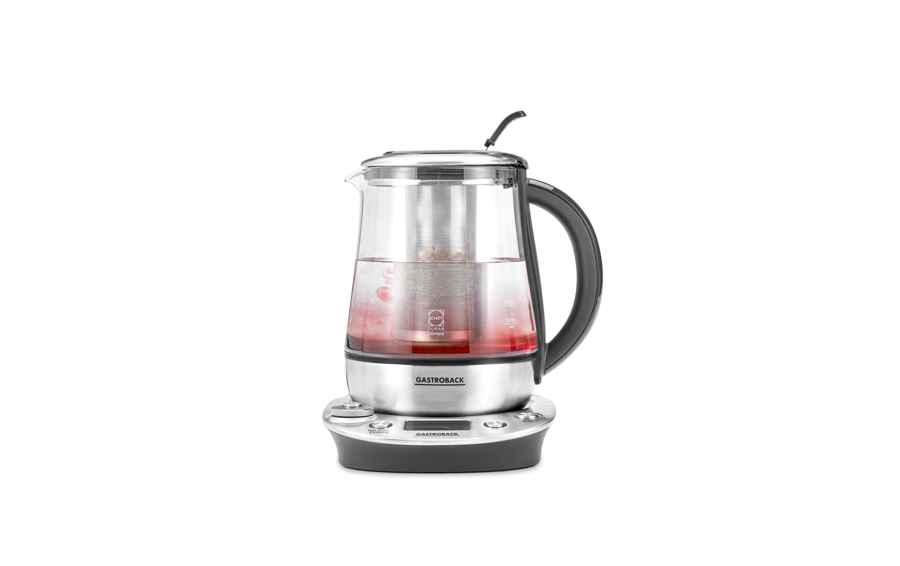 Gastroback Tee- und Wasserkocher Design Tea & More Advanced Silber