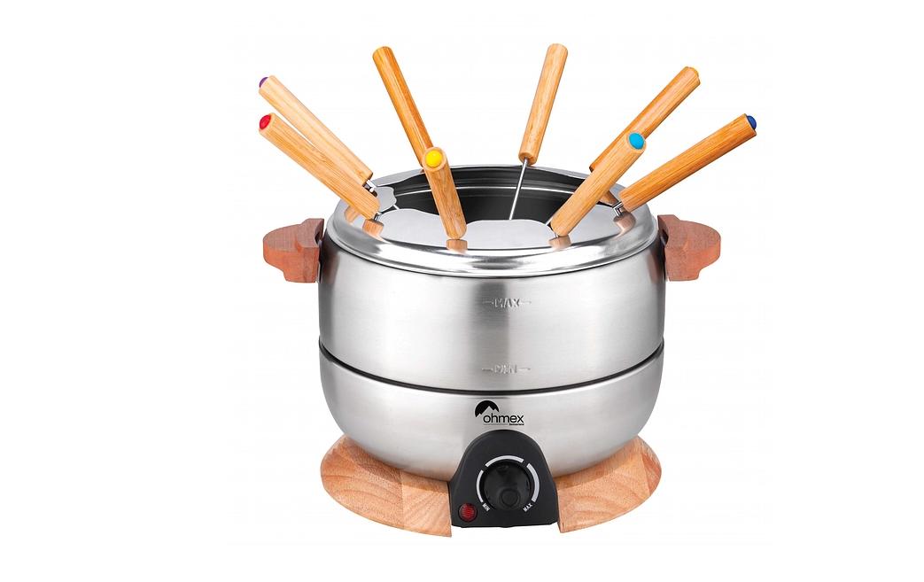 OHMEX Fondue-Rechaud OHM-FND-2424 10 Teile, Silber