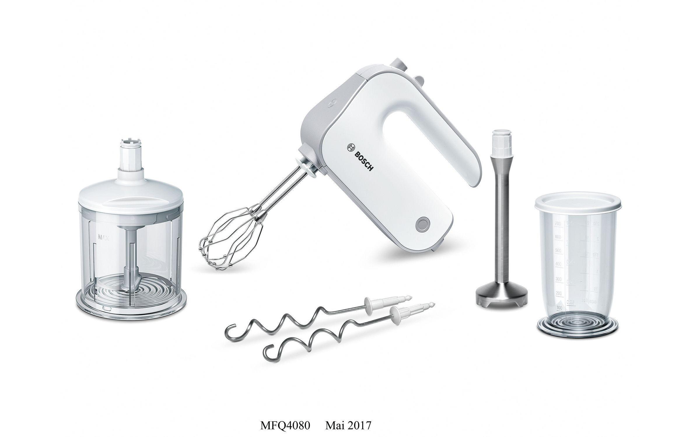 Bosch Handmixer MFQ4080 Silber/Weiss Bosch Handmixer MFQ4080 Silber/Weiss