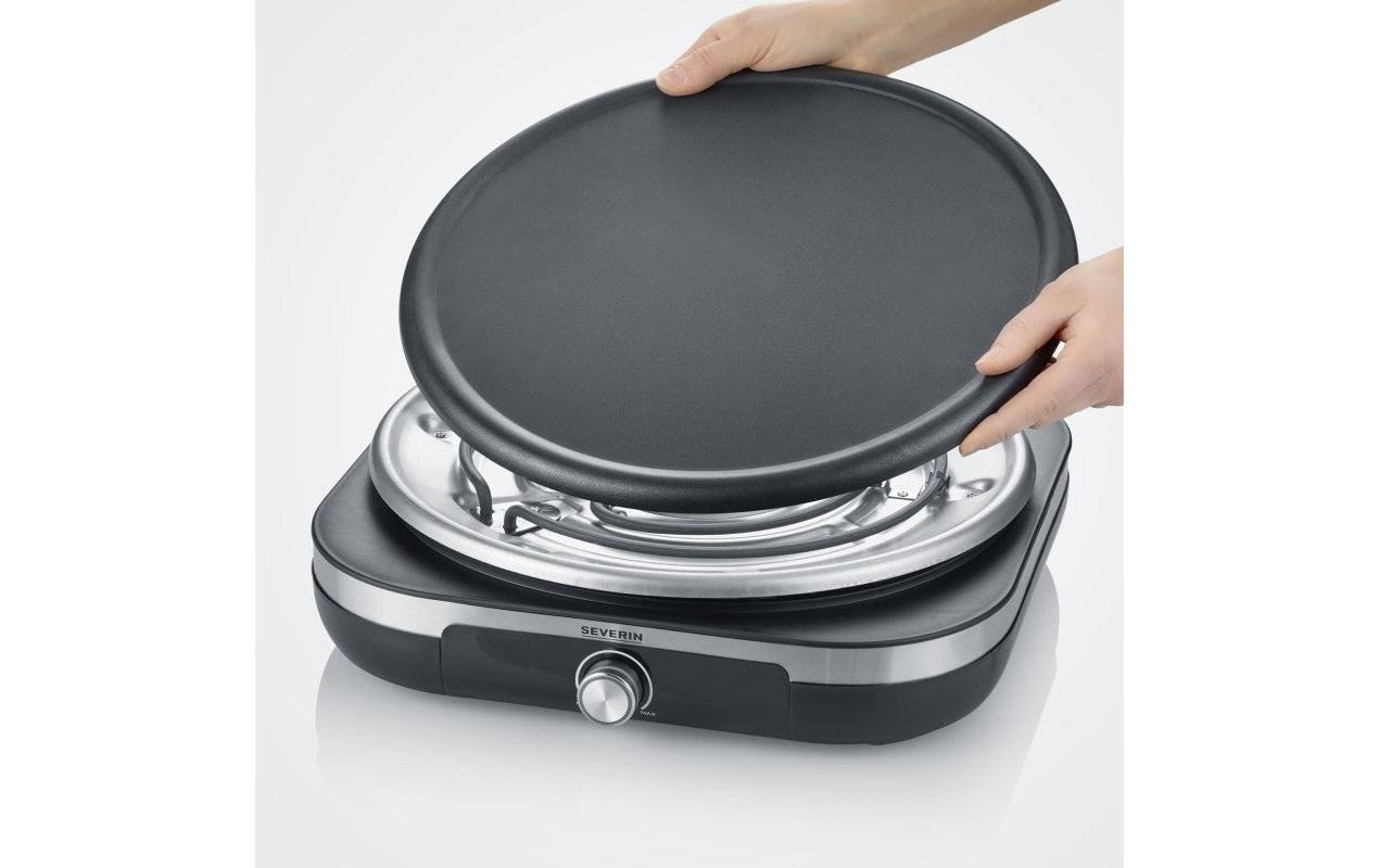 Severin CM2199 XXL-Grillplatte Edelstahl Schwarz