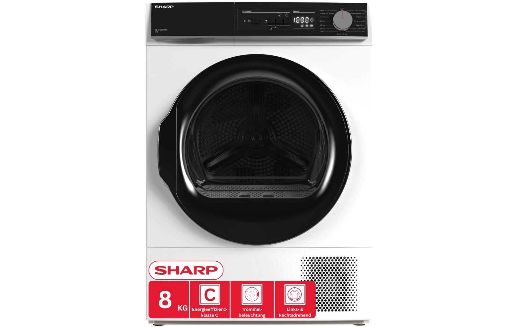 Sharp Wäschetrockner KD-NHA8G6TWC-DE Rechts