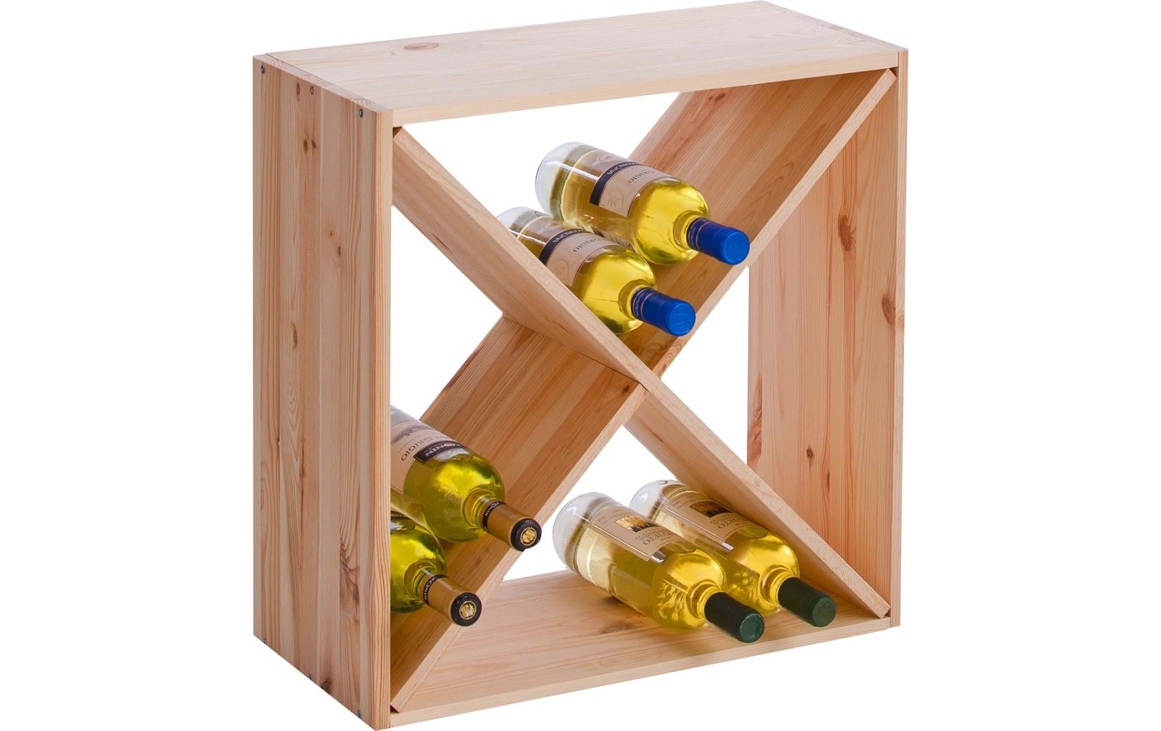 Zeller Present Weinregal 52 x 25 x 52 cm, Nadelholz Zeller Present Weinregal 52 x 25 x 52 cm, Nadelholz