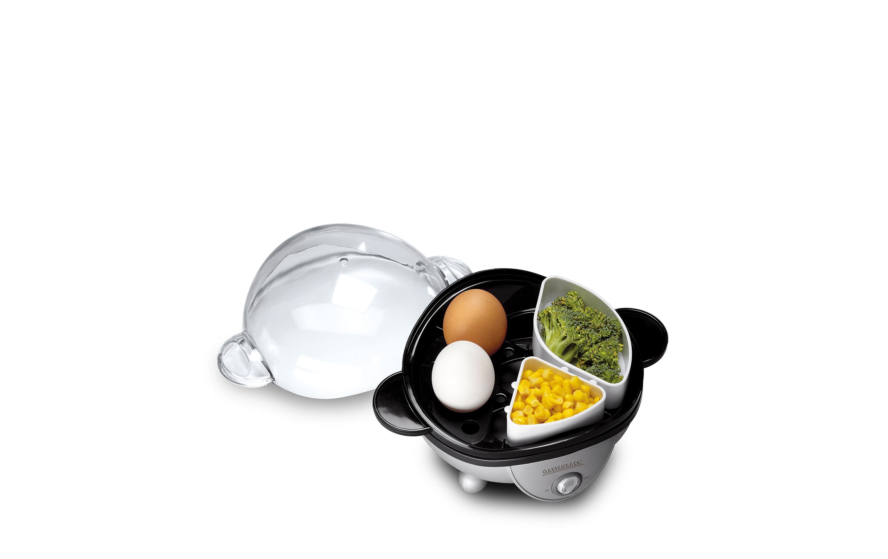 Gastroback Eierkocher 42801 Schwarz/Silber