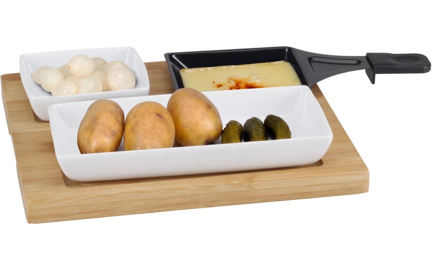 Nouvel Raclette–Teller Bambus, 5-teilig Nouvel Raclette–Teller Bambus, 5-teilig