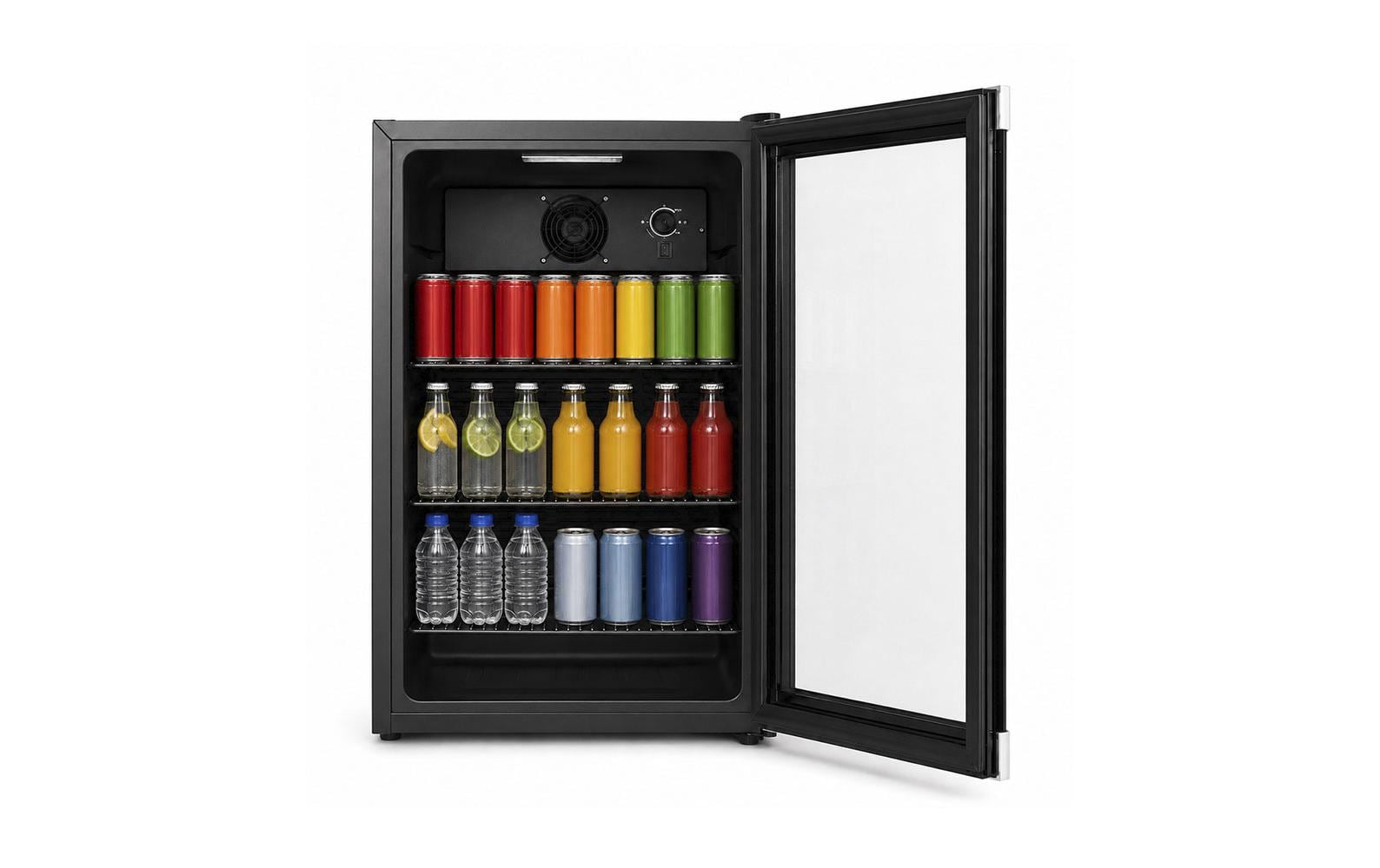 Kibernetik Getränkekühlschrank GK70 69 l, 4 - 12 °C, Glastür, Schwarz