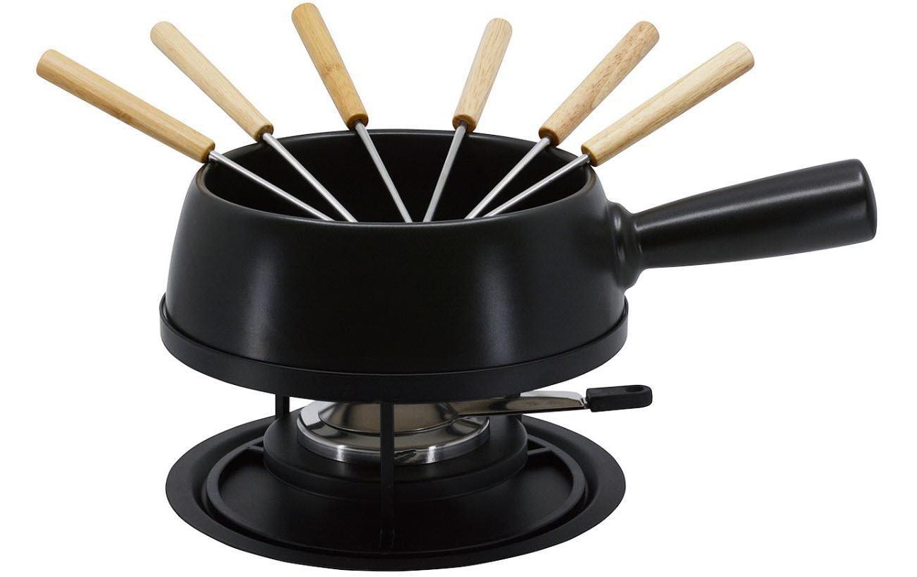 Kadastar Käsefondue-Set Medium Pure 9 Teile, Schwarz Kadastar Käsefondue-Set Medium Pure 9 Teile, Schwarz