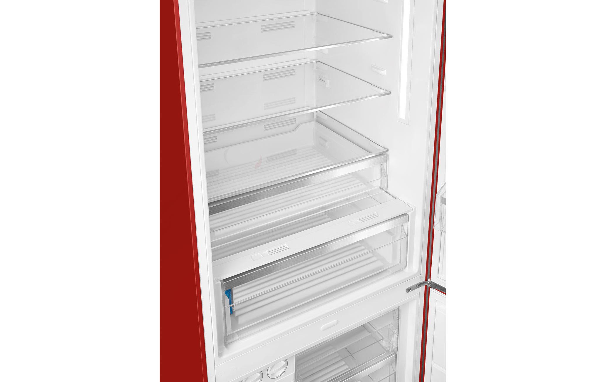 SMEG Kühl-Gefrierkombination FAB38RRD6 Rot, Rechts