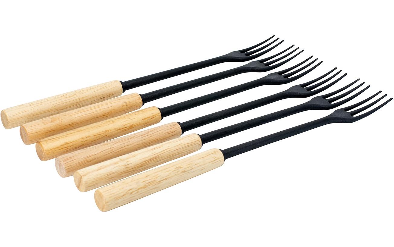Kadastar Käsefonduegabeln Protect Wood Black 6 Personen Kadastar Käsefonduegabeln Protect Wood Black 6 Personen