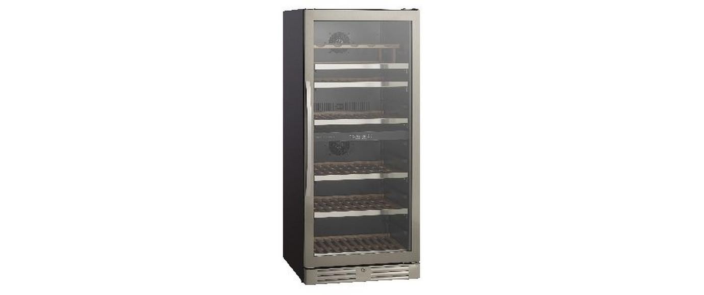 Sibir Weinkühlschrank Scandomestic SV 104 X Schwarz/Grau