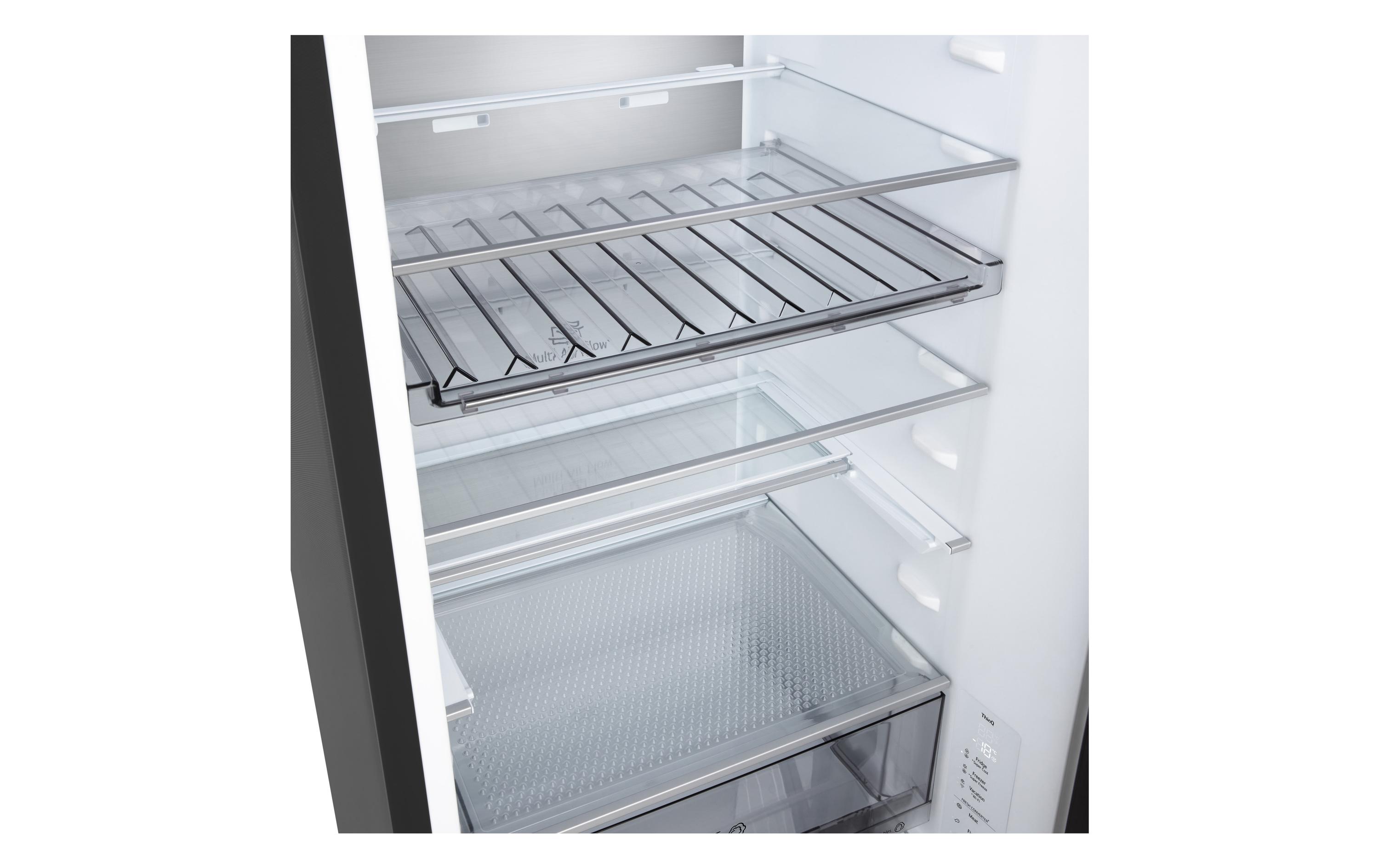 LG Kühl-Gefrierkombination GBBS524AEV Schwarz, Wechselbar