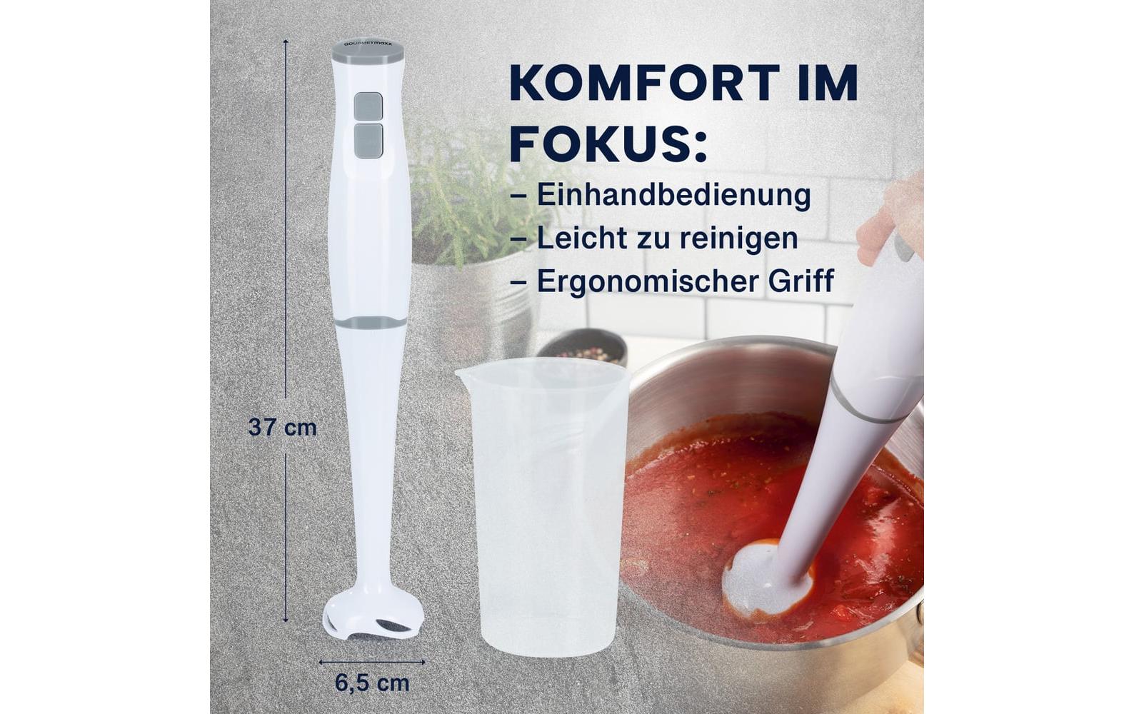 GOURMETmaxx Stabmixer 13767 Weiss