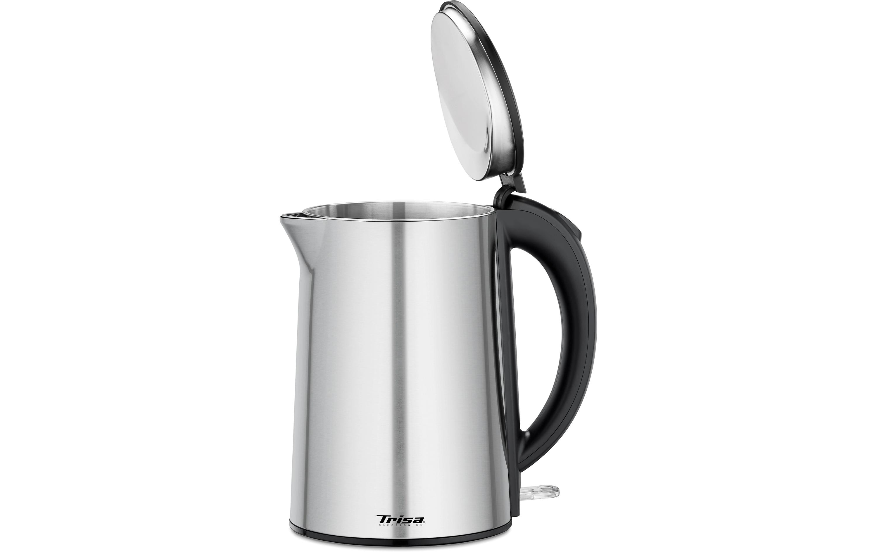 Trisa Wasserkocher Comfort Touch 1.5 l, Schwarz/Silber