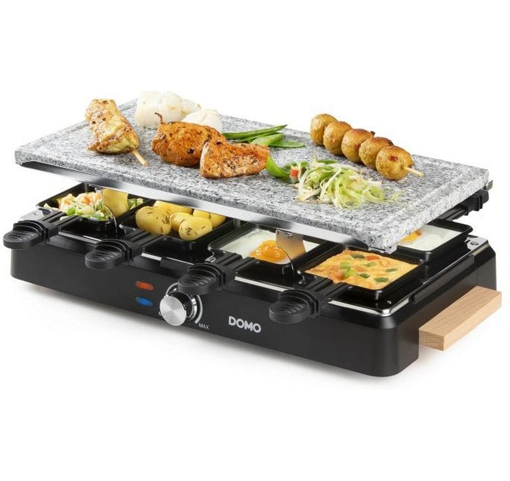 Domo Raclette-Kombination DO9262G mit Naturstein und Grillplatte