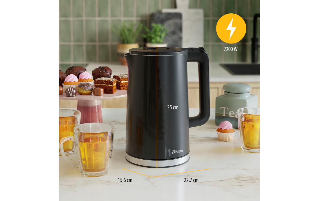 Tristar Wasserkocher Cool Touch WK-3407 1.7 l, Schwarz