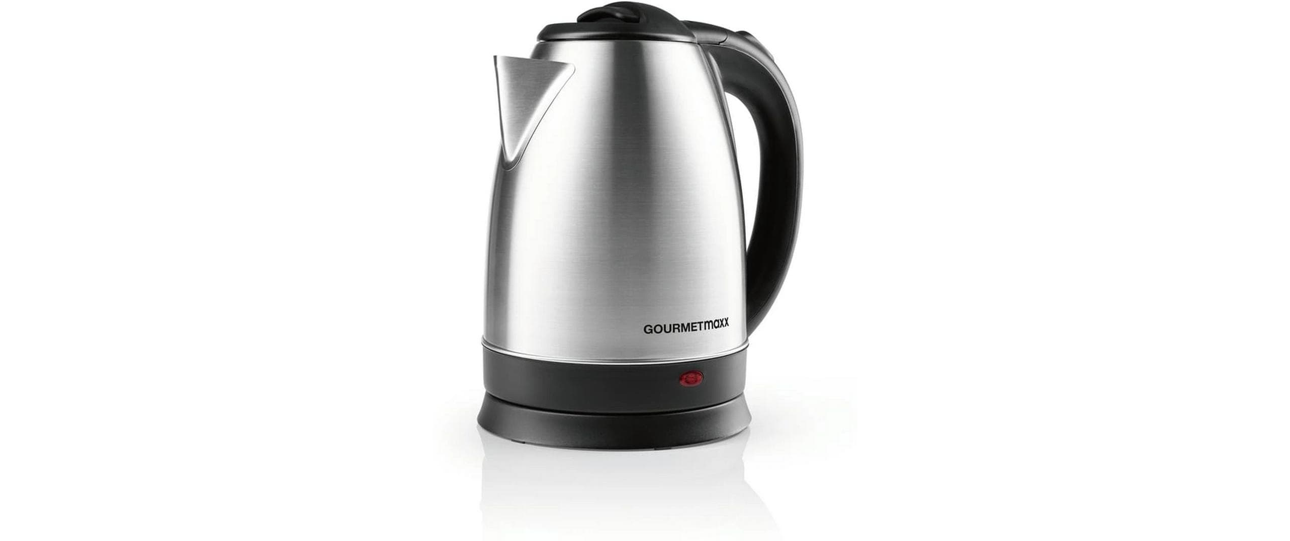 GOURMETmaxx Wasserkocher 1.8 l, Schwarz/Silber