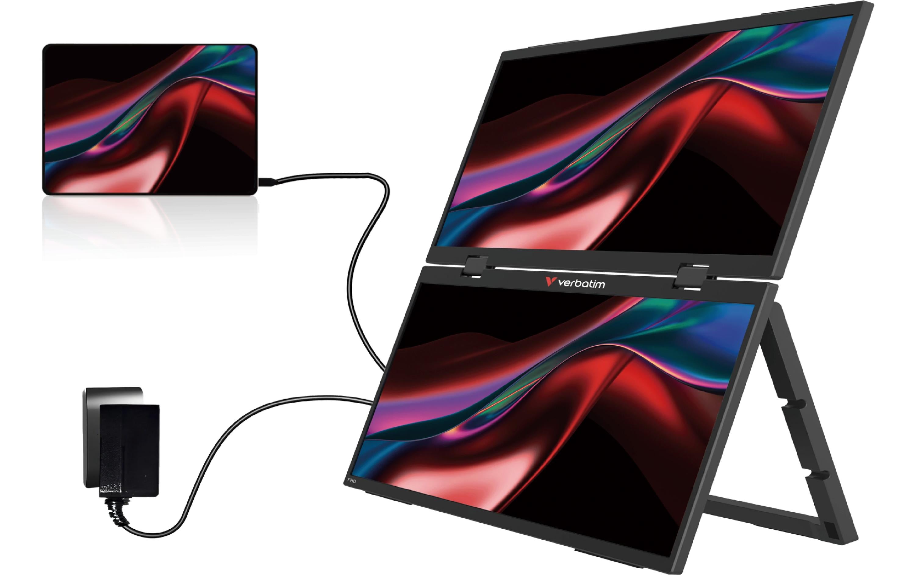 Verbatim Monitor Portable 15.6 FHD Dual Monitor Essentials