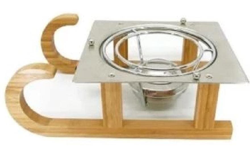 Nouvel Fondue-Rechaud Schlitten, Silber / Braun Nouvel Fondue-Rechaud Schlitten, Silber / Braun