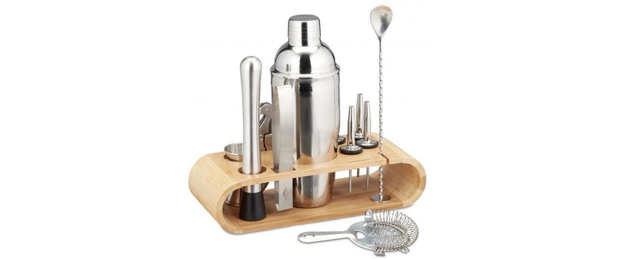 relaxdays Cocktail-Set 680 l, Silber