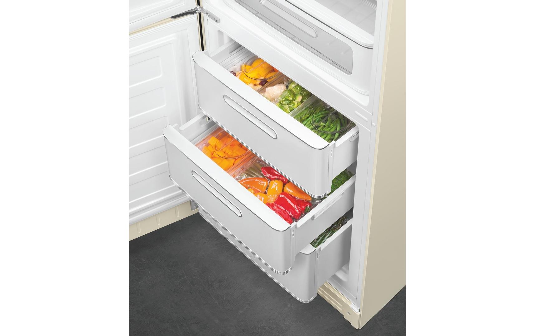 SMEG Kühl-Gefrierkombination FAB32LCR6 Crème, Links