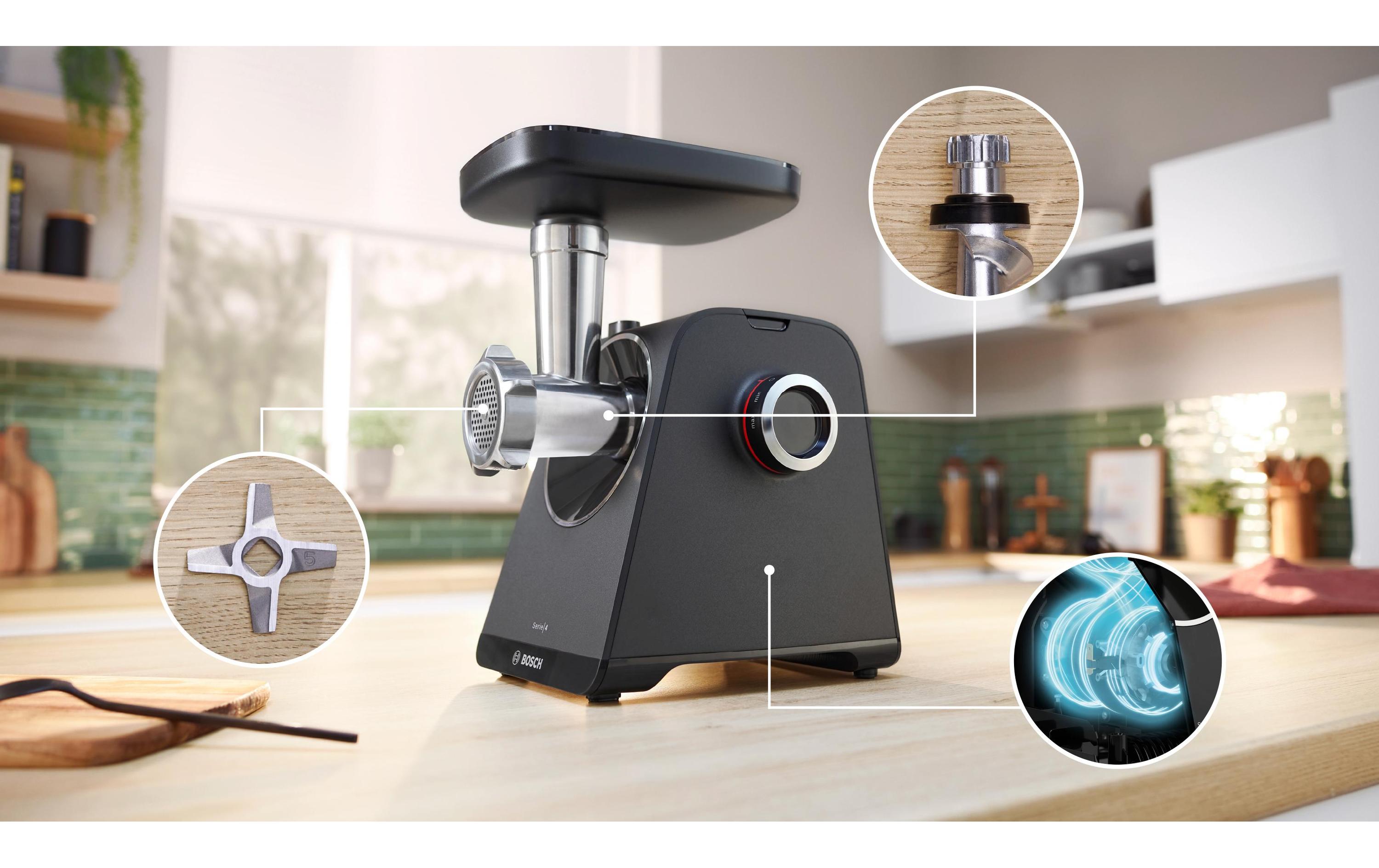 Bosch Fleischwolf MultiPower MFWS440B Schwarz