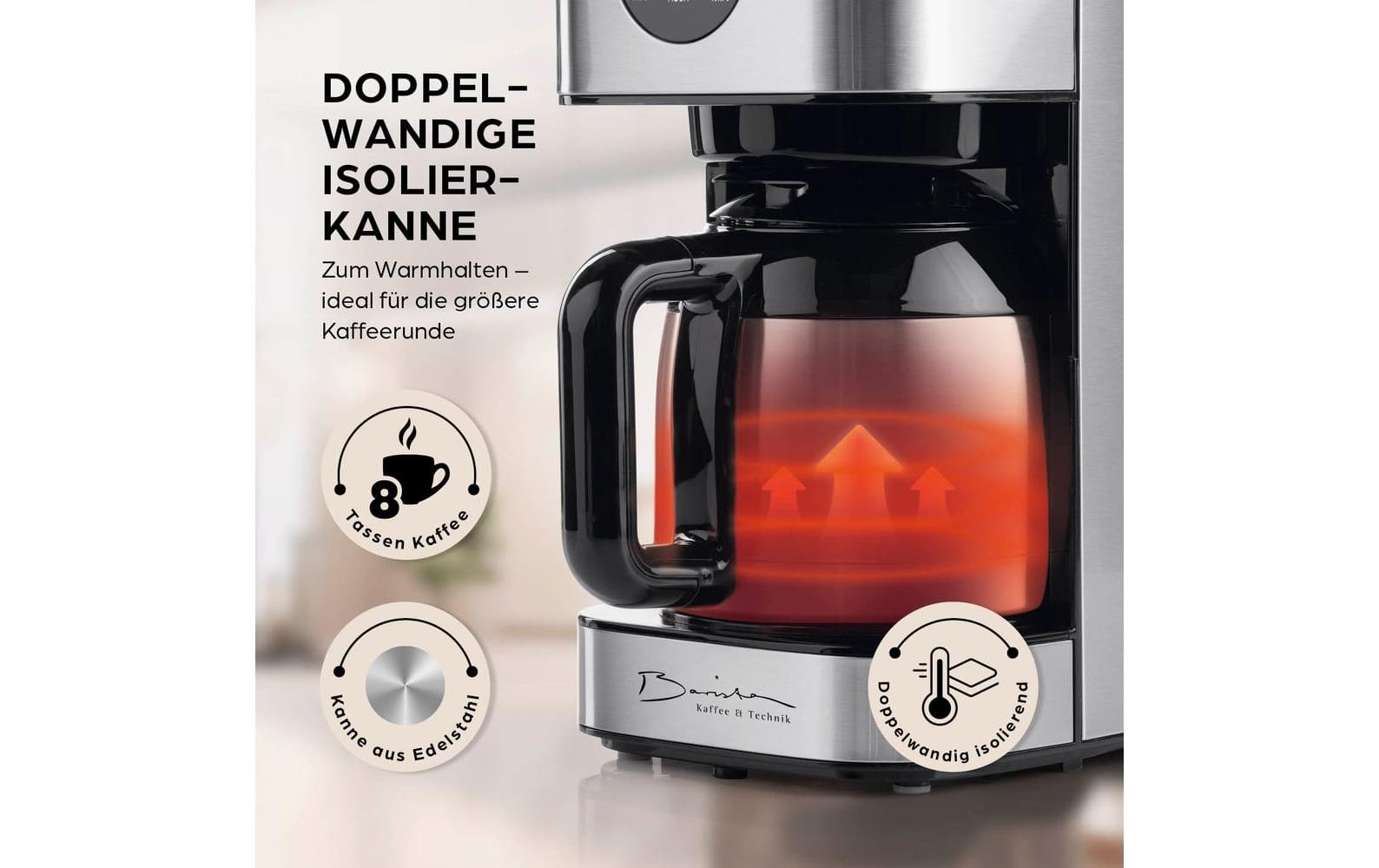 Barista Filterkaffeemaschine 30382 Schwarz/Silber/Edelstahl