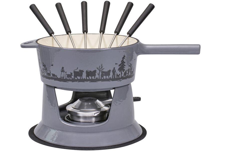 Kadastar Käsefondue-Set Alpaufzug Familie 9 Teile, Blaugrau Kadastar Käsefondue-Set Alpaufzug Familie 9 Teile, Blaugrau