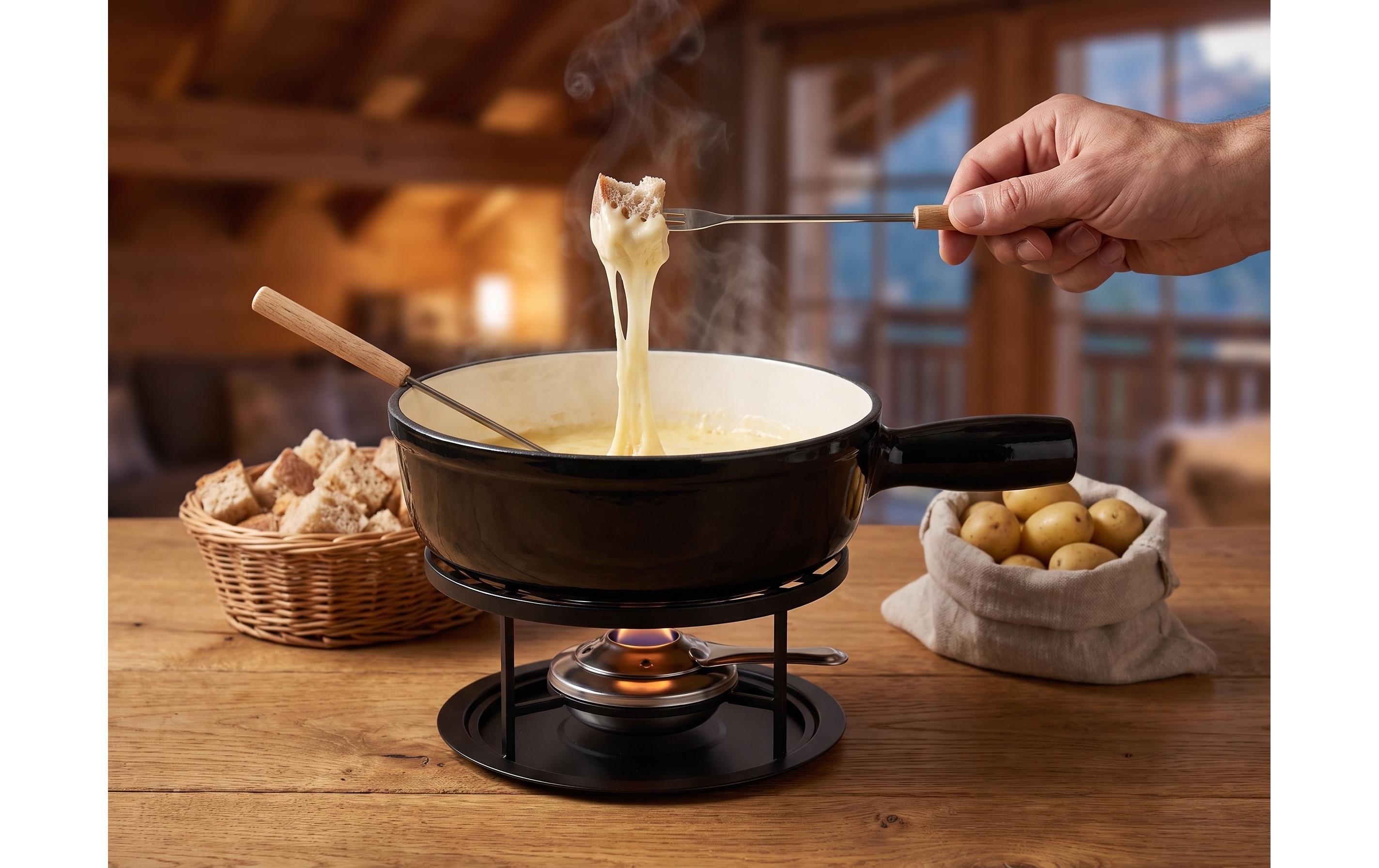 COCON Käsefondue-Set 6 Personen, Schwarz