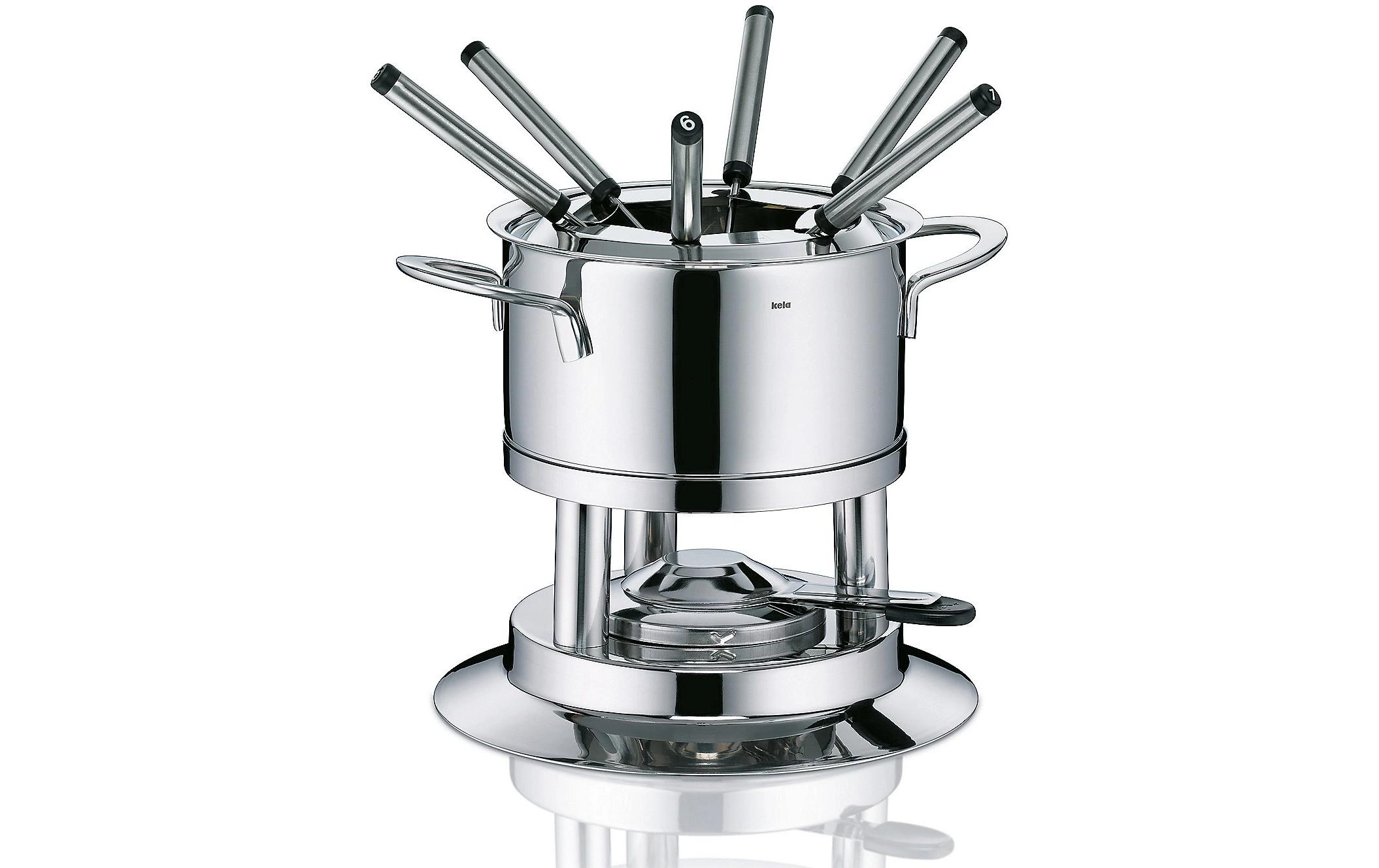 Kela Fleischfondue-Set Cailin 10 Teile, Silber Kela Fleischfondue-Set Cailin 10 Teile, Silber
