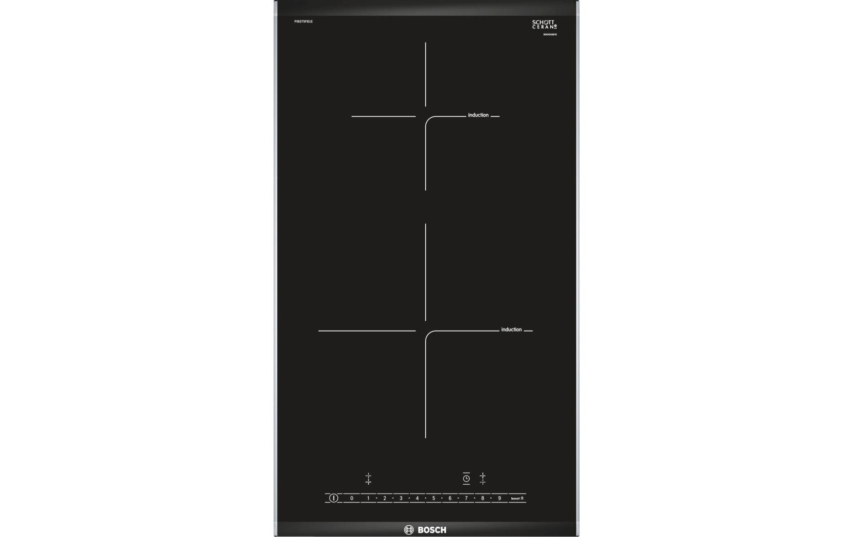 Bosch Glaskeramik-Kochfeld Domino PIB375FB1E Facetten-Design