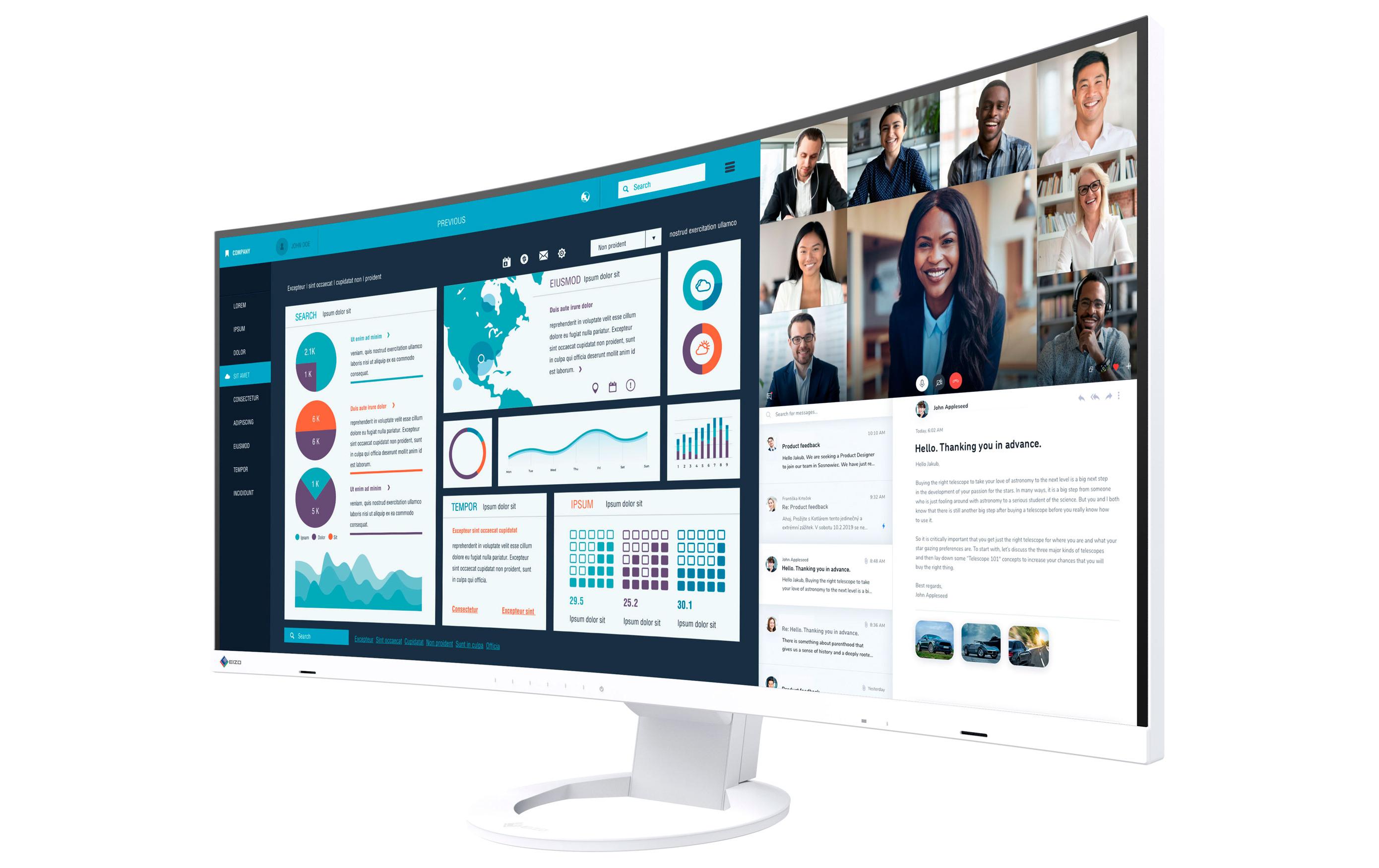 EIZO Monitor EV3895 Swiss Edition Weiss