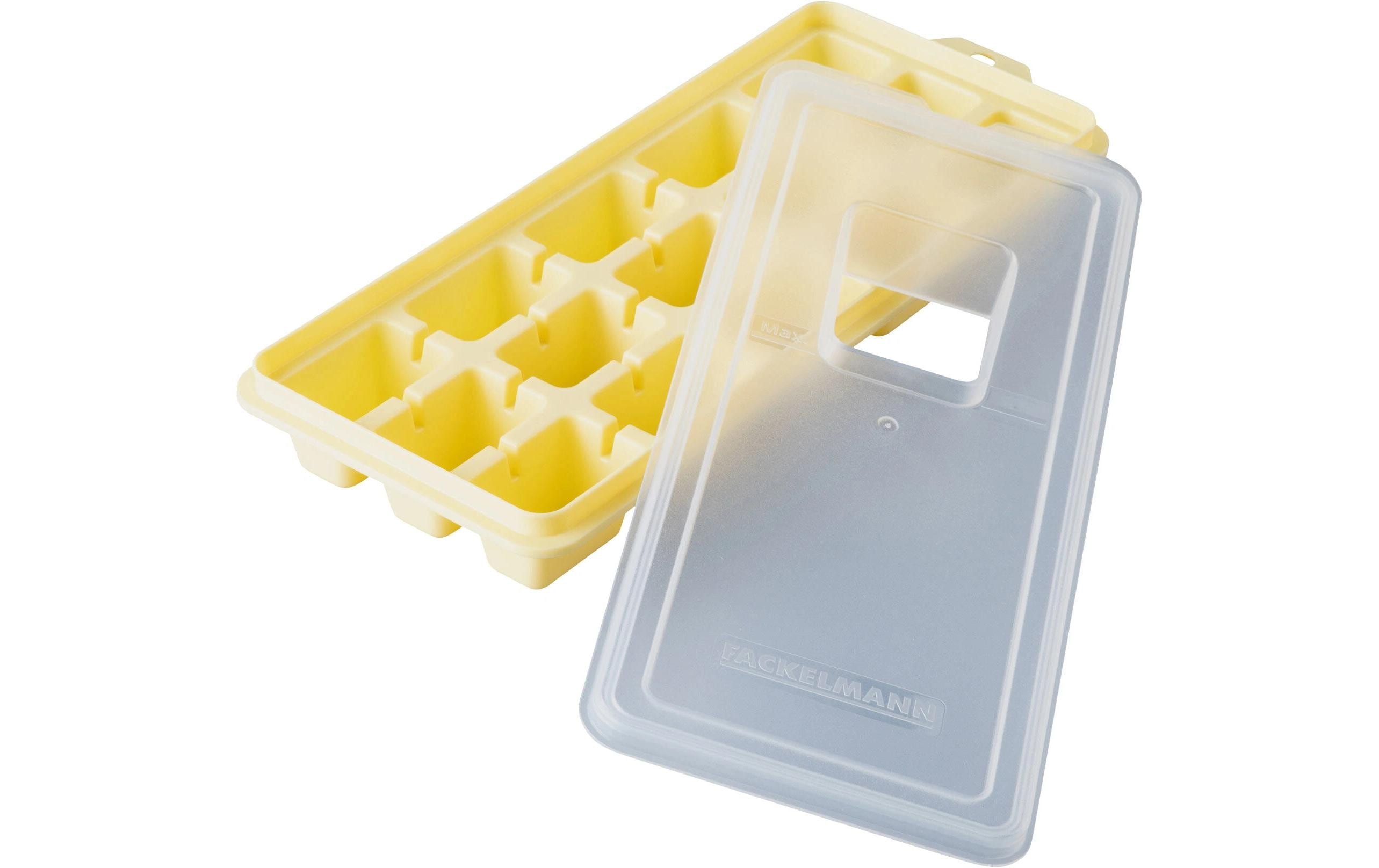 Fackelmann Eiswürfelbox mit Deckel Gelb Fackelmann Eiswürfelbox mit Deckel Gelb