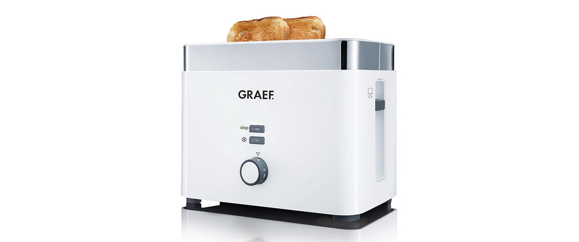 Graef Toaster TO 61 2-Schlitz Kunststoff weiss 1000 W