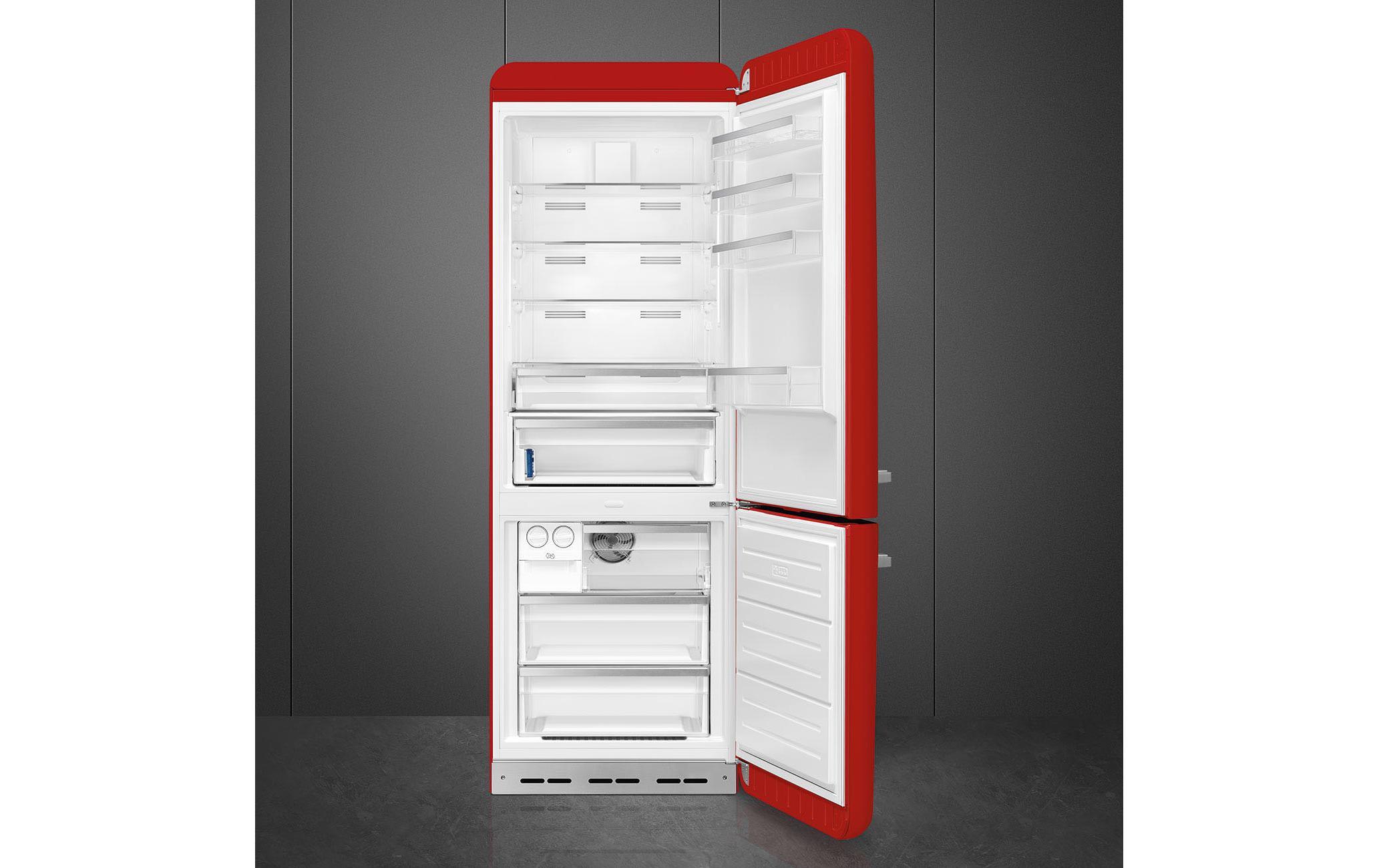 SMEG Kühl-Gefrierkombination FAB38RRD6 Rot, Rechts