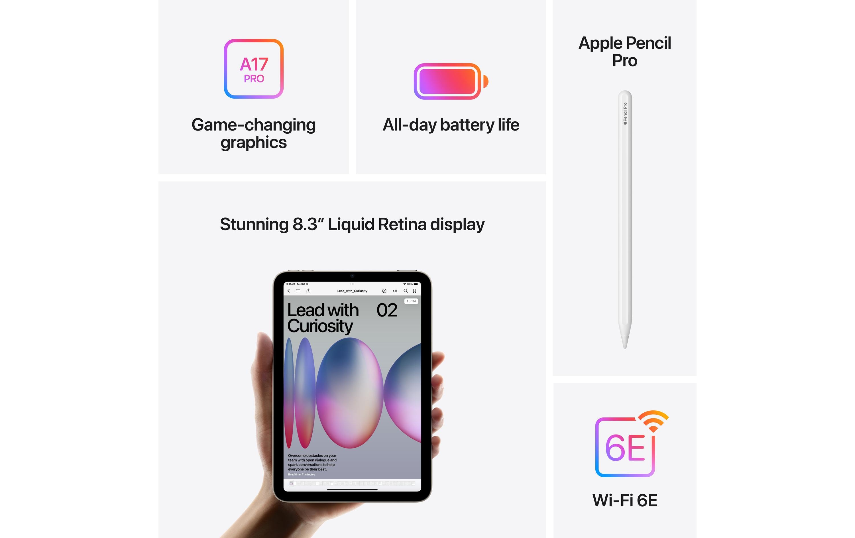 Apple iPad Mini 2024 WiFi 128 GB Violett
